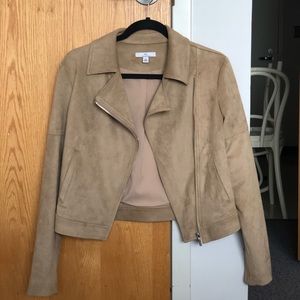 Halston Heritage Suede Moto Jacket